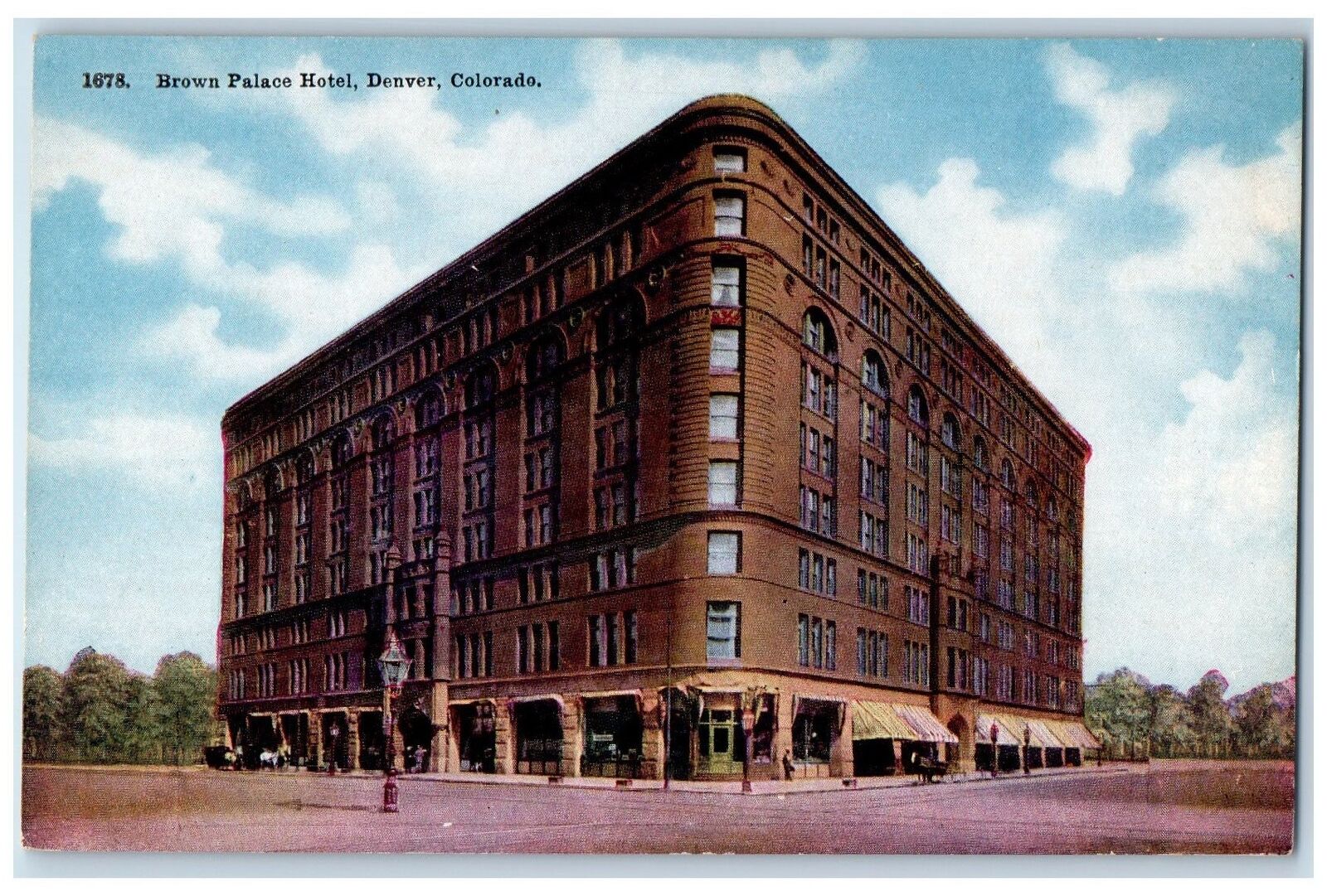 c1950's Brown Palace Hotel Restaurant Building View Denver Colorado CO Postcard