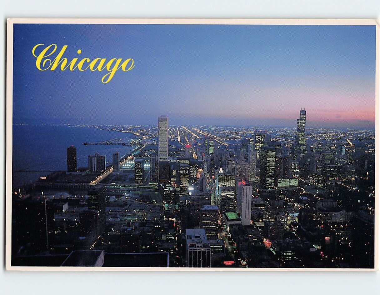 Postcard View from John Hancock Center Chicago Illinois USA North America