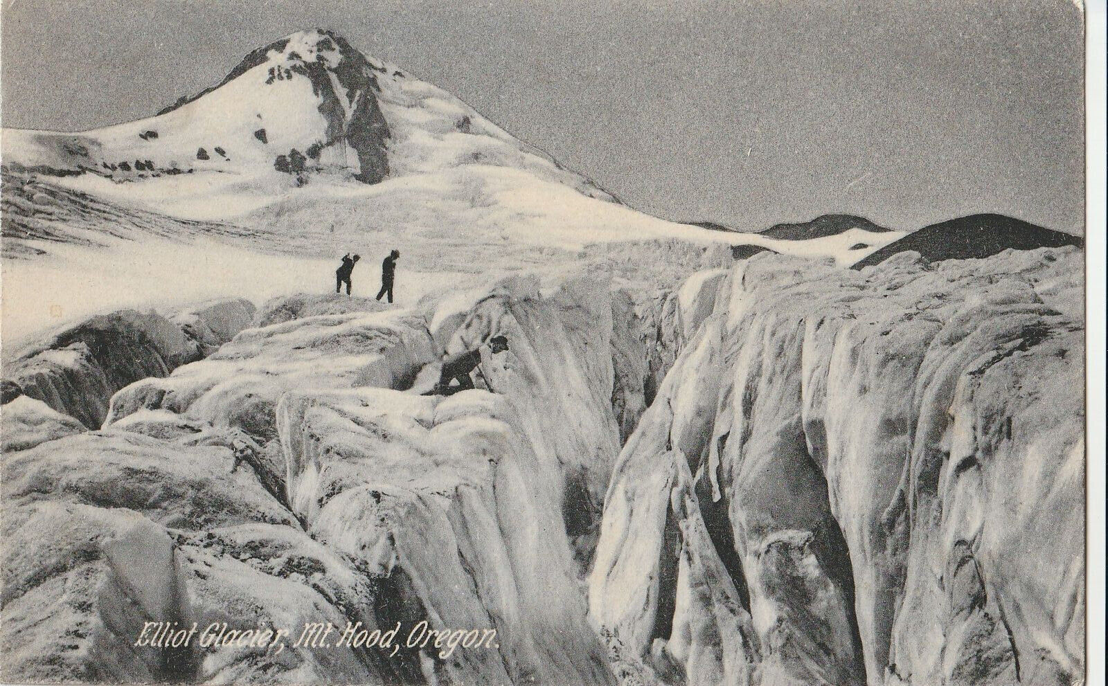 VINTAGE POSTCARD ELLIOT GLACIER MOUNT HOOD OREGON POSTED IN 1909 FRESH