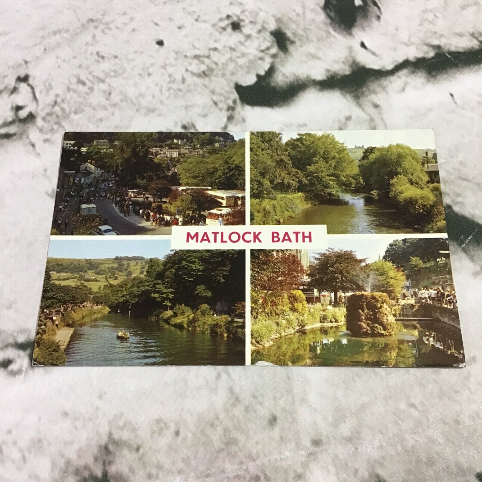 Postcard Collectible Vintage Matlock Bath Canal River Derwent Riber Castle