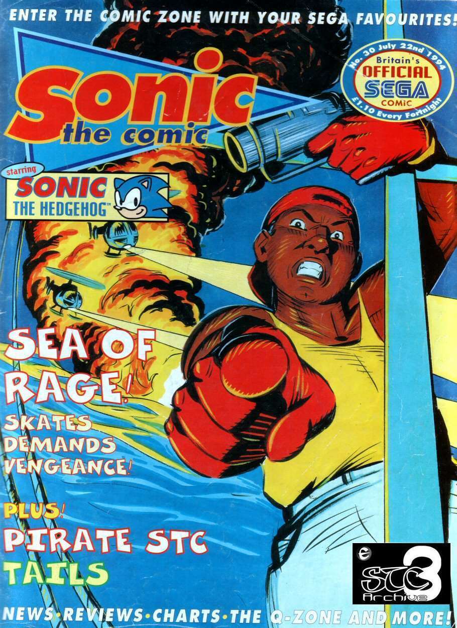 Sonic the Comic #30 FN; Fleetway Quality | Hedgehog Streets of Rage - we combine