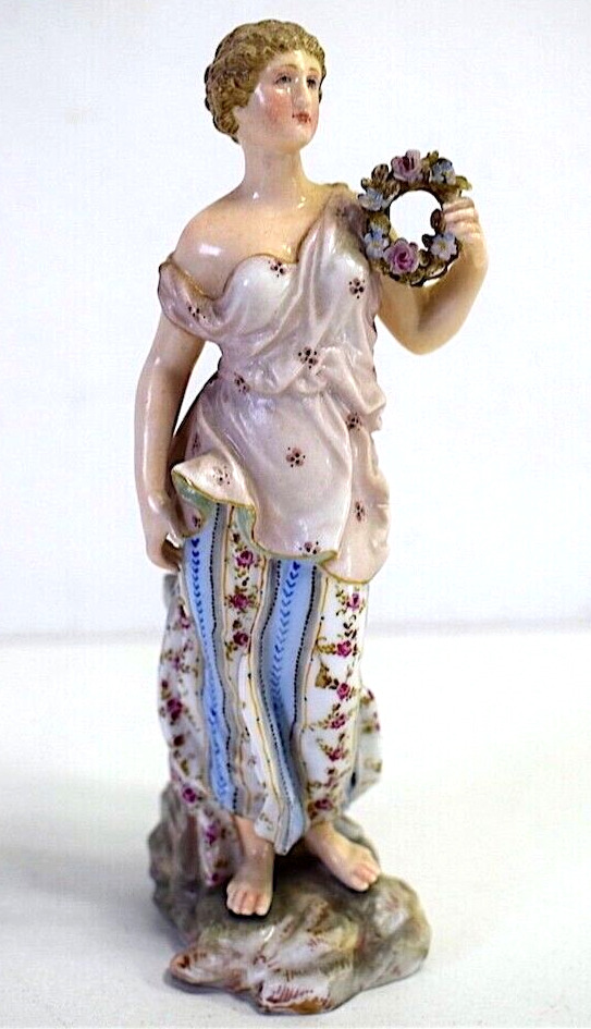 Rare Antique 19th Volkstedt Germany porcelain Figurine Original Marked Height 15