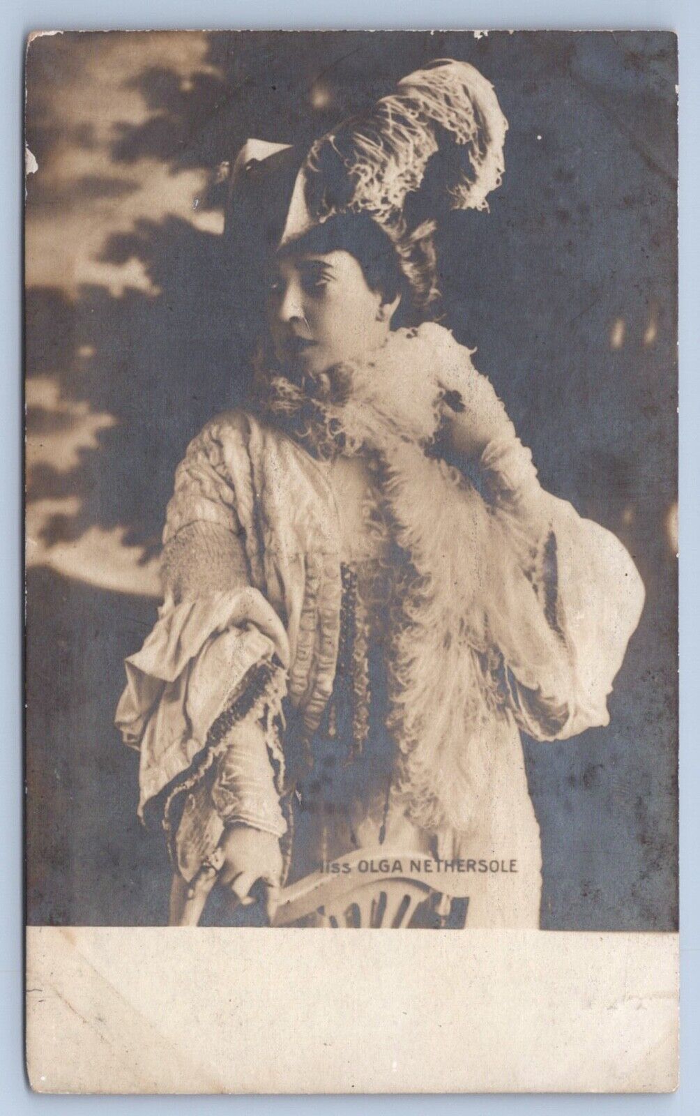 Postcard American Stage Theatre Actress Miss Olga Nethersole Posing In Studio