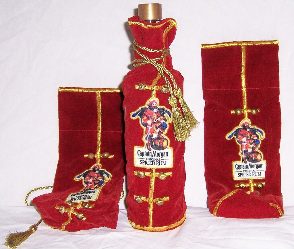 New Lot of 3 Captain Morgan Spiced Rum  bottle covers