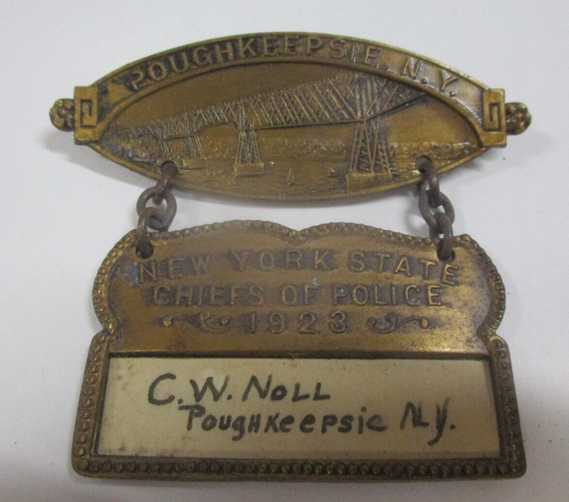 1923 Poughkeepsie NY New York State Chiefs of Police Badge Medal