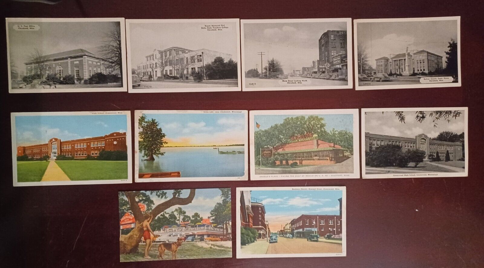 Lot Of 10 Vintage Mississippi Postcards Posted & Unposted Various Ages
