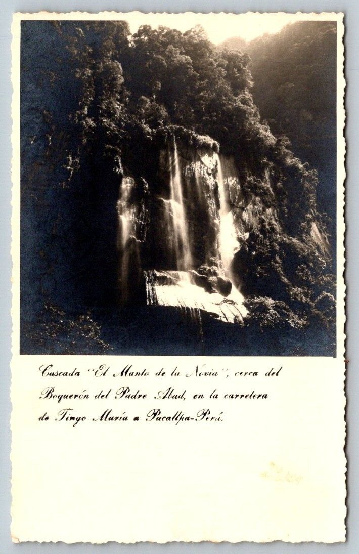 RPPC  Lima  Peru  Waterfall    Photo  Postcard  c1920