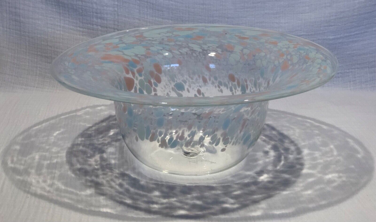 Lovely Hand Blown Confetti Glass 9.75\