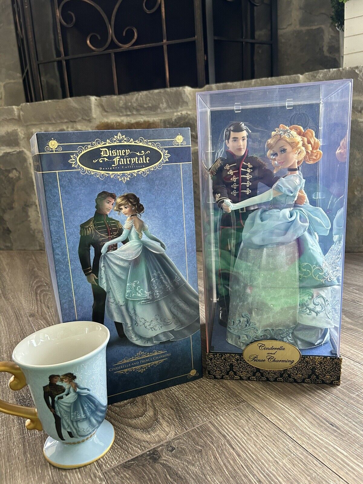 Disney Fairytale Designer Cinderella And Prince Charming Doll With Mug