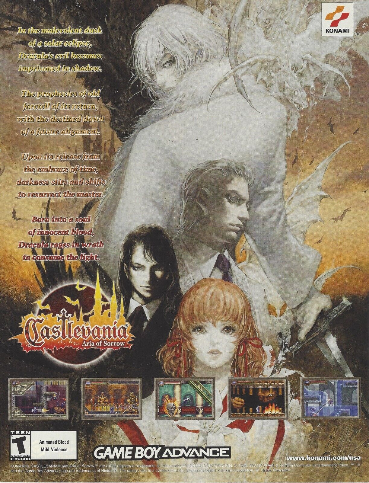 2003 Castlevania Aria Of Sorrow GBA Print Ad Promo Art Advertisement