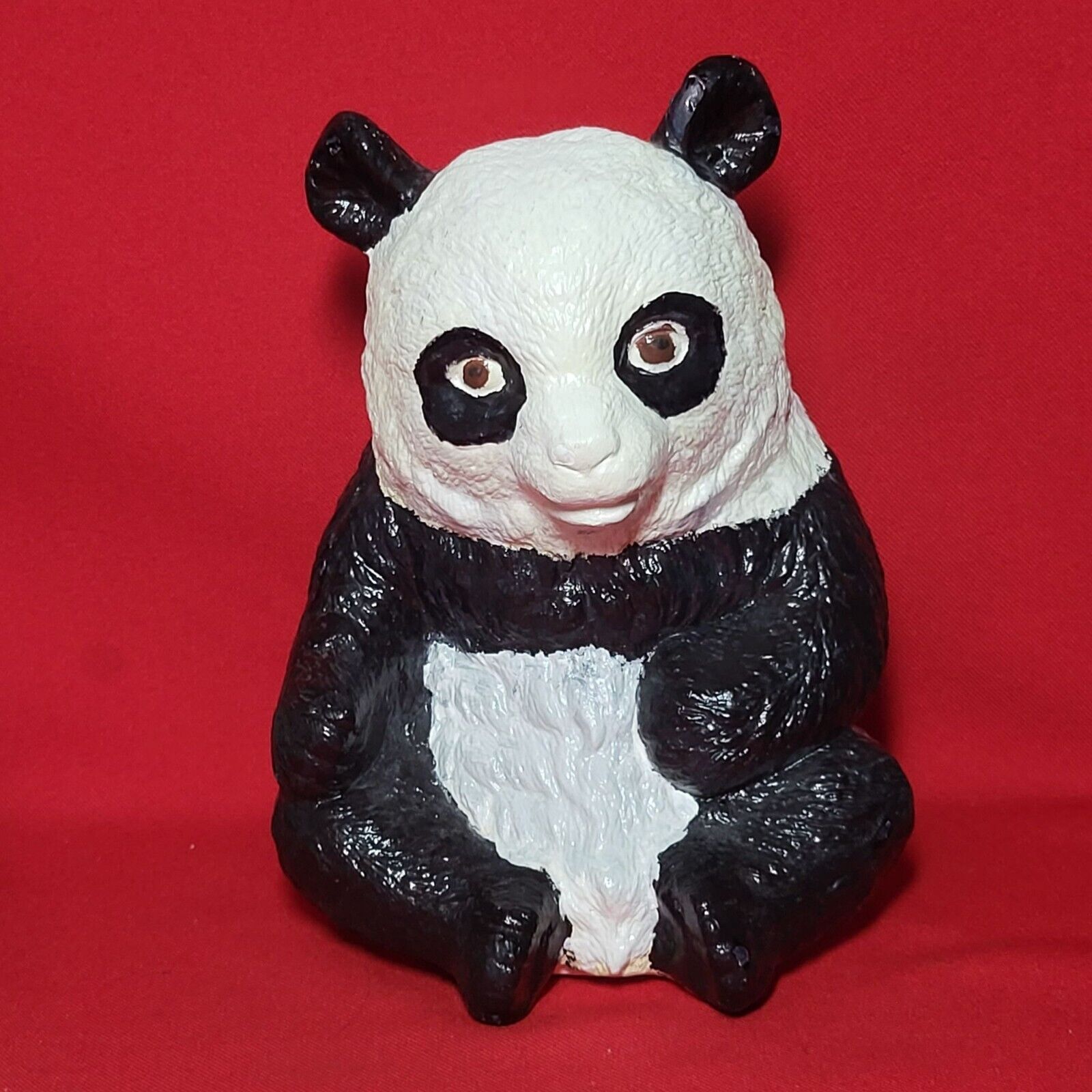 Vintage Panda Bear Piggy Bank Figurine Decor