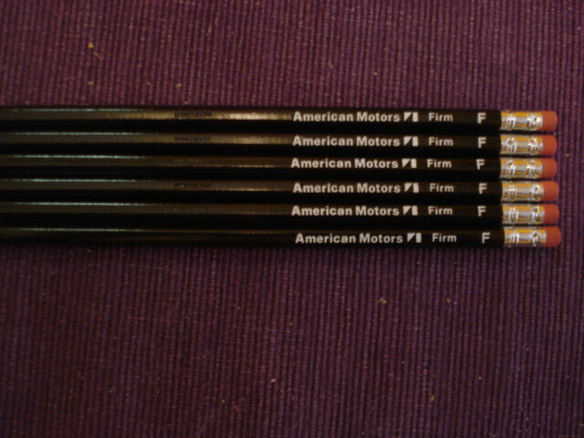Vintage NOS Lot of 6 American Motors Logo Lead Pencils