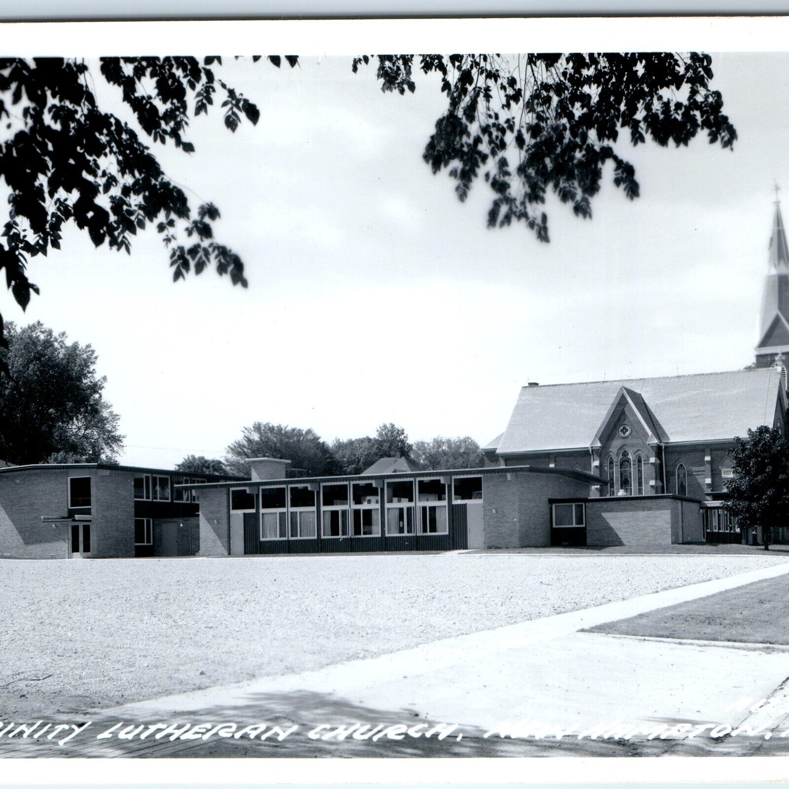 c1960s New Hampton, IA RPPC Trinity Lutheran Church Real Photo Postcard Vtg A104