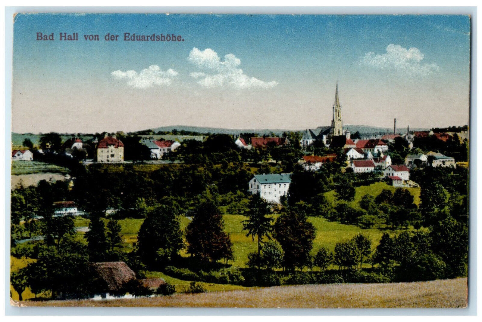 c1910 Bad Hall From The Eduardshohe Upper Austria Austria Posted Postcard