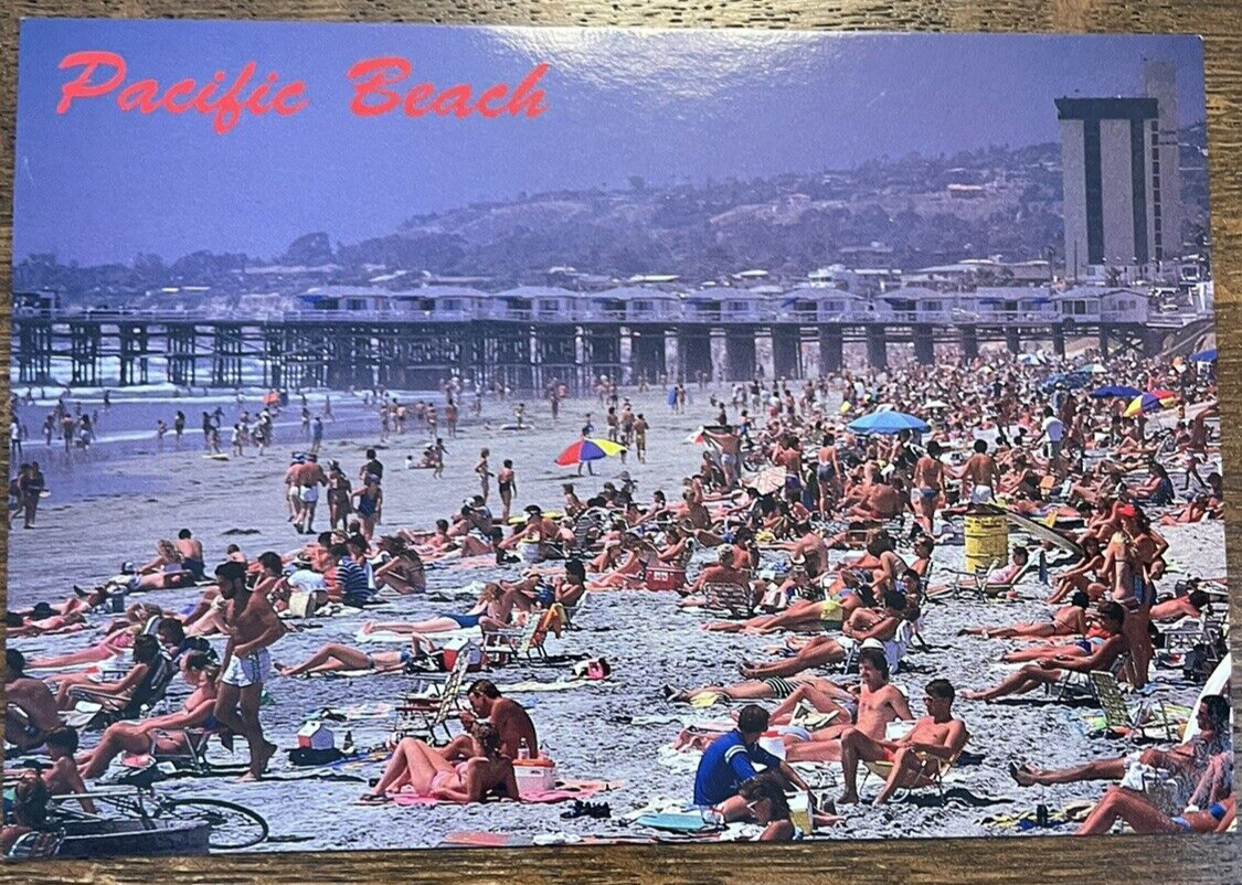 Pacific Beach Vintage Postcard Unposted