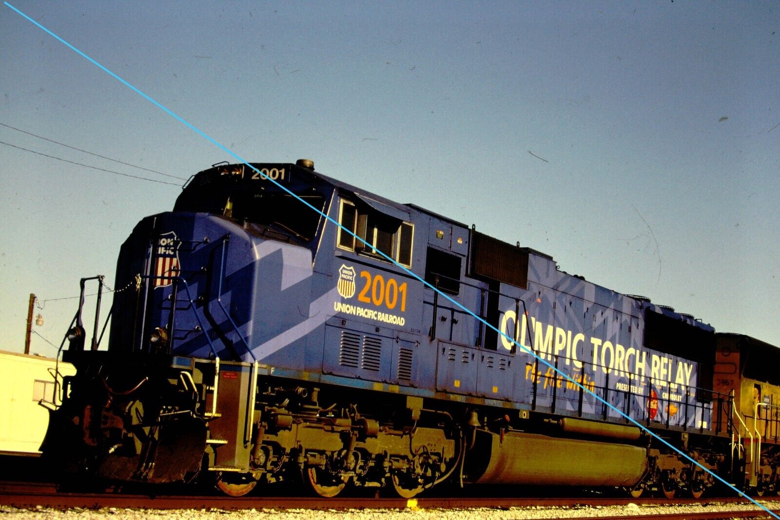 Union Pacific original rail slide Olympic Torch Relay paint 〰️  #2001 SD70M