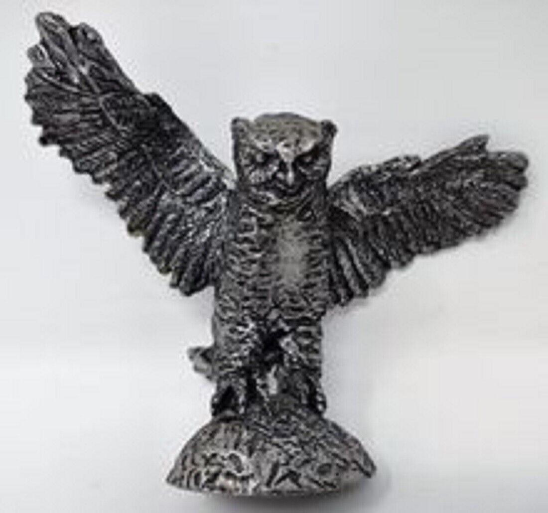 Vintage 1972 K/S Pewter Owl Spread Wings