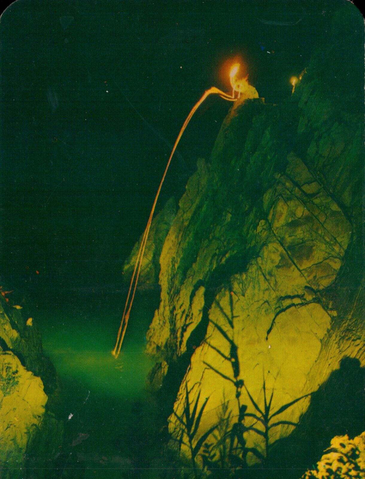 Vintage Postcard Spectacular Night Diver La Quebrada Acapulco GRO