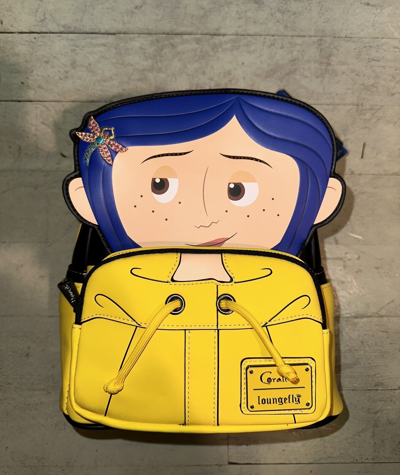 Loungefly Coraline Raincoat Cosplay Mini Backpack NWT