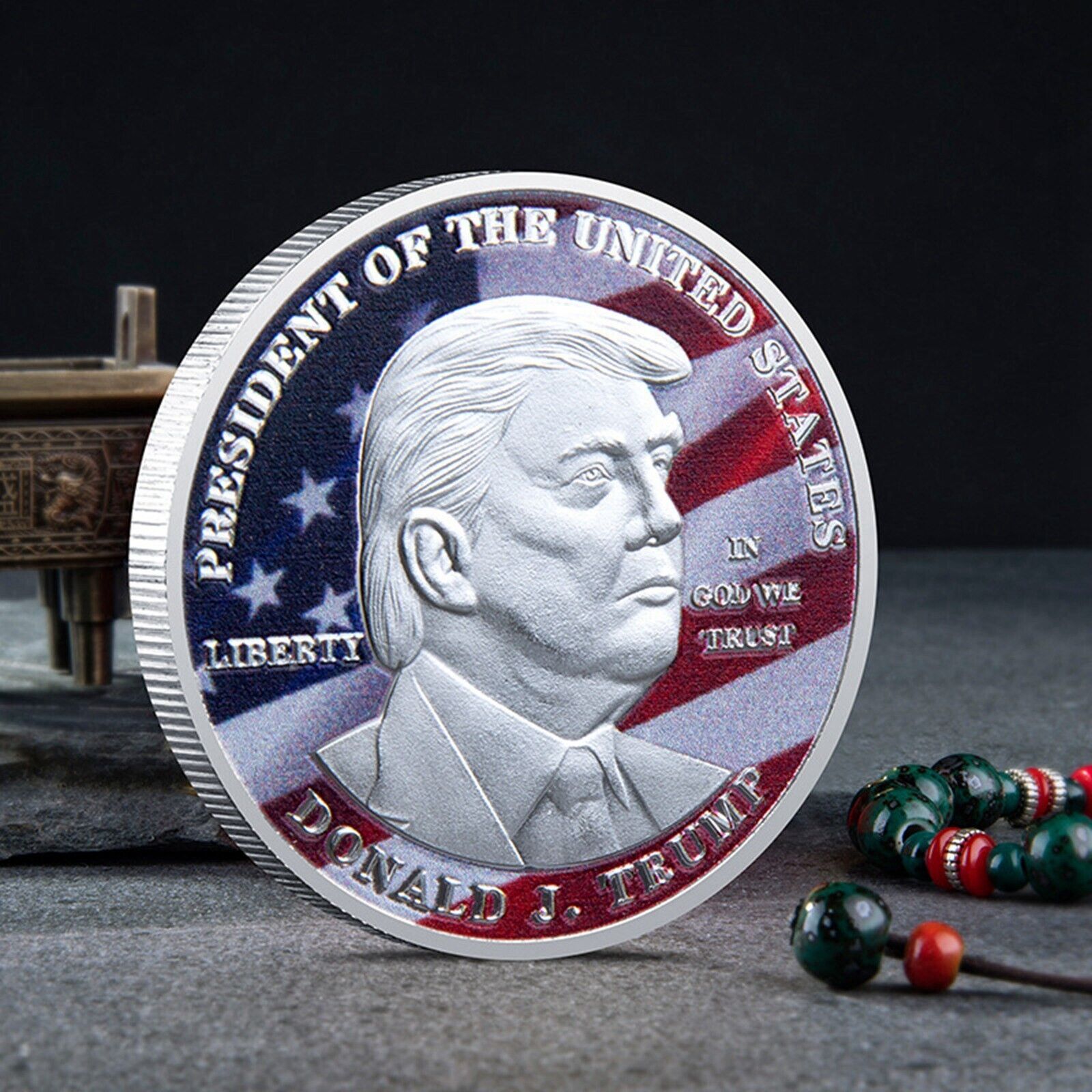 50PC President Donald Trump Inaugural Commemorative Novelty Coin Silver 2024