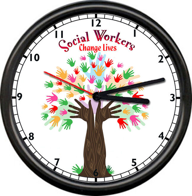 Social Worker Therapist Counselor Therapy Personalized Or Plain Sign Wall Clock