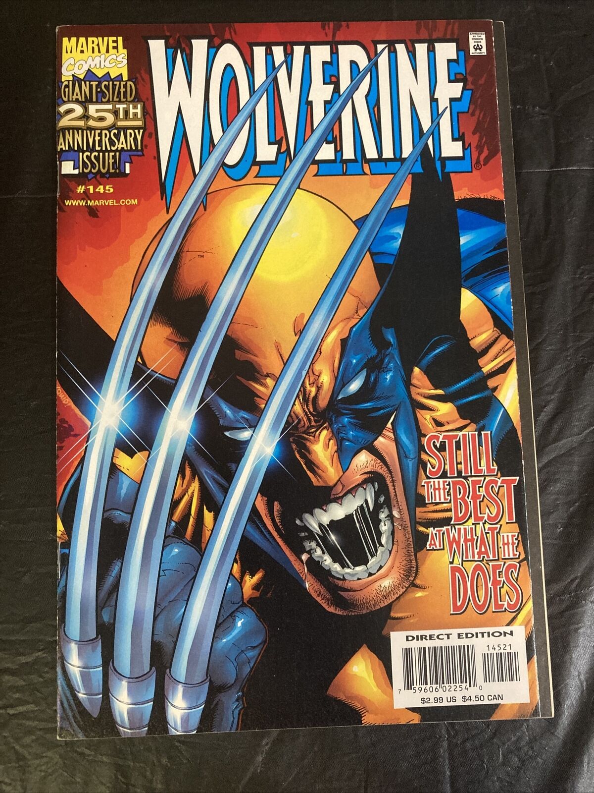Wolverine #145 1999 25th Anniversary Non-Foil Newsstand Variant Marvel Comics