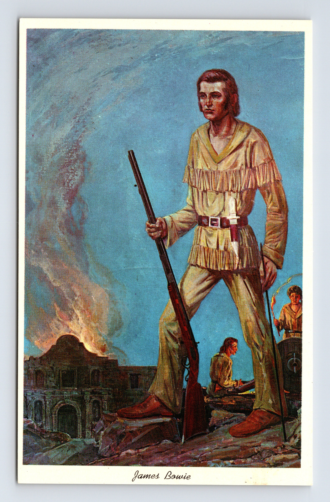 Postcard Portrait James Bowie at the Alamo Texas Revolution