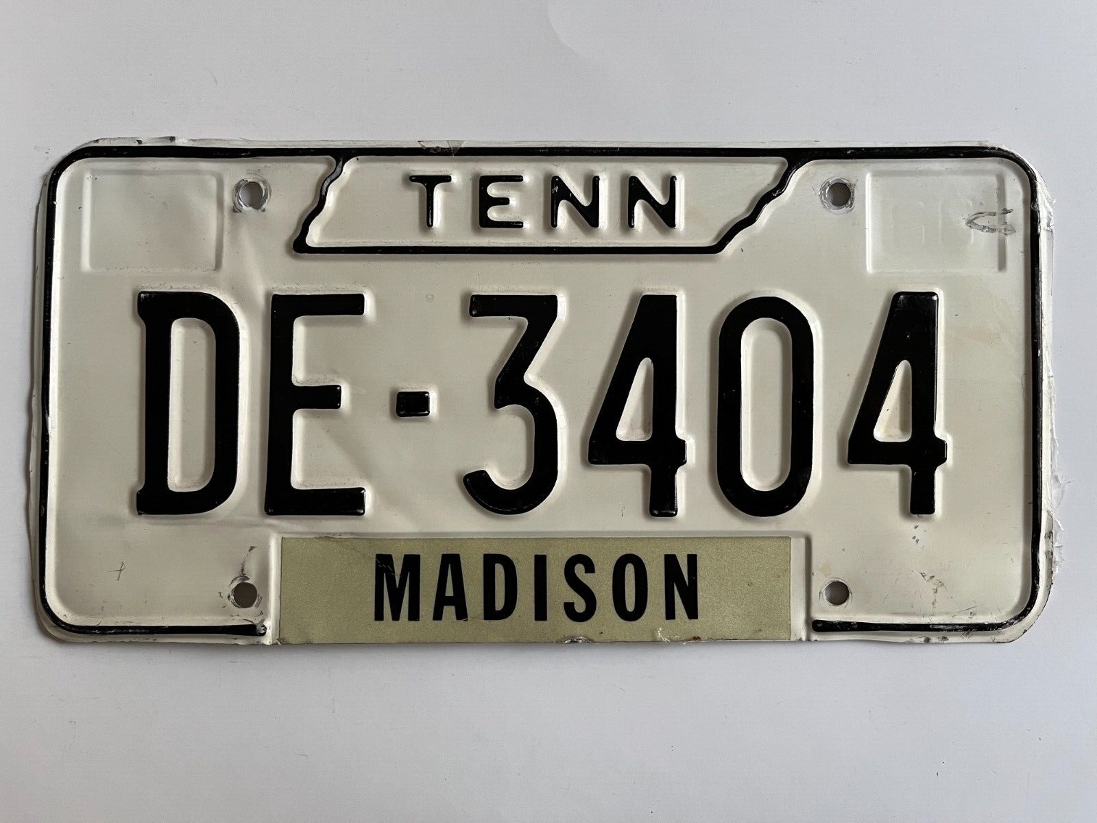 1966 Tennessee License Plate Madison County All Original