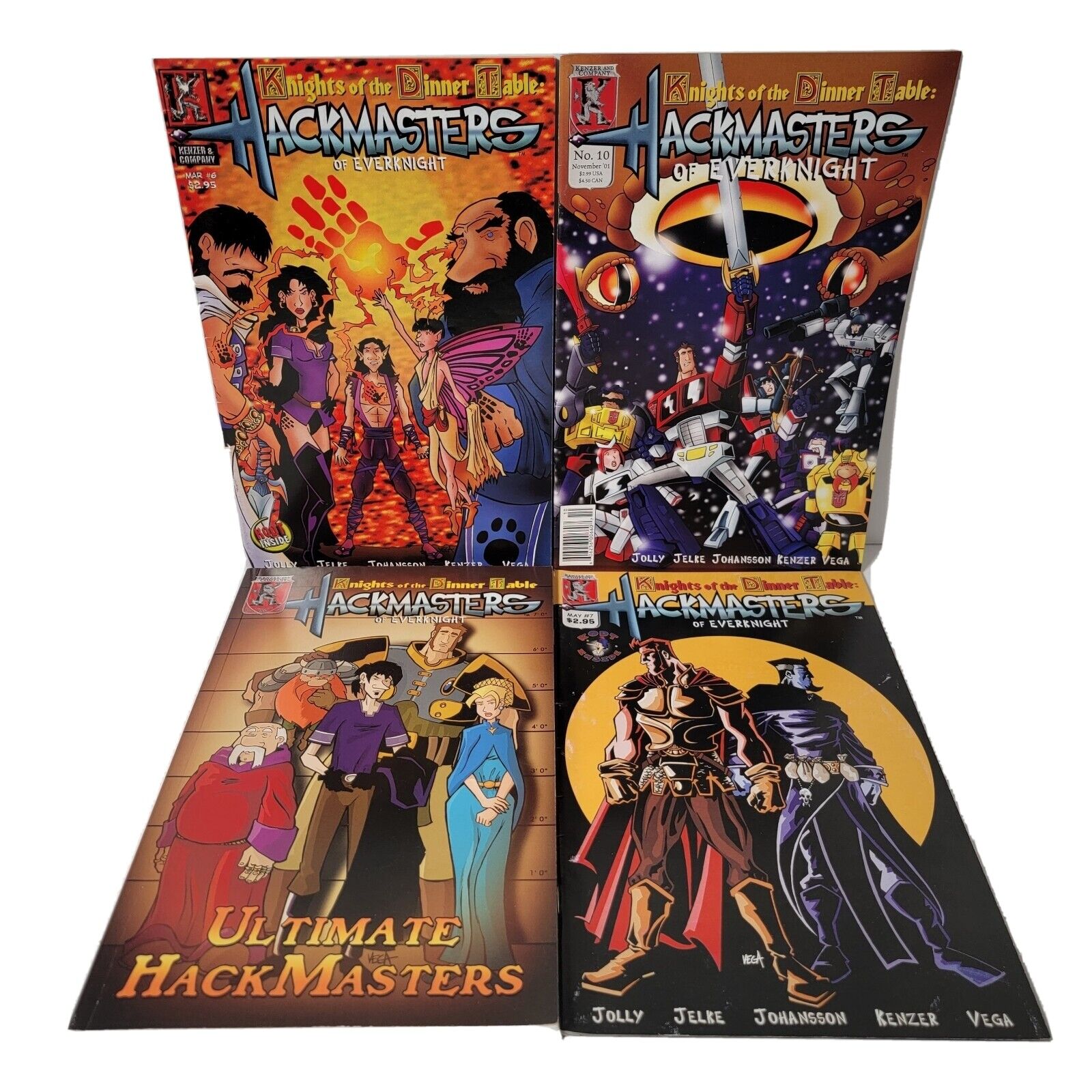 4 Vintage 2000 - 2002 Hackmasters Of Evernight Comic Books 