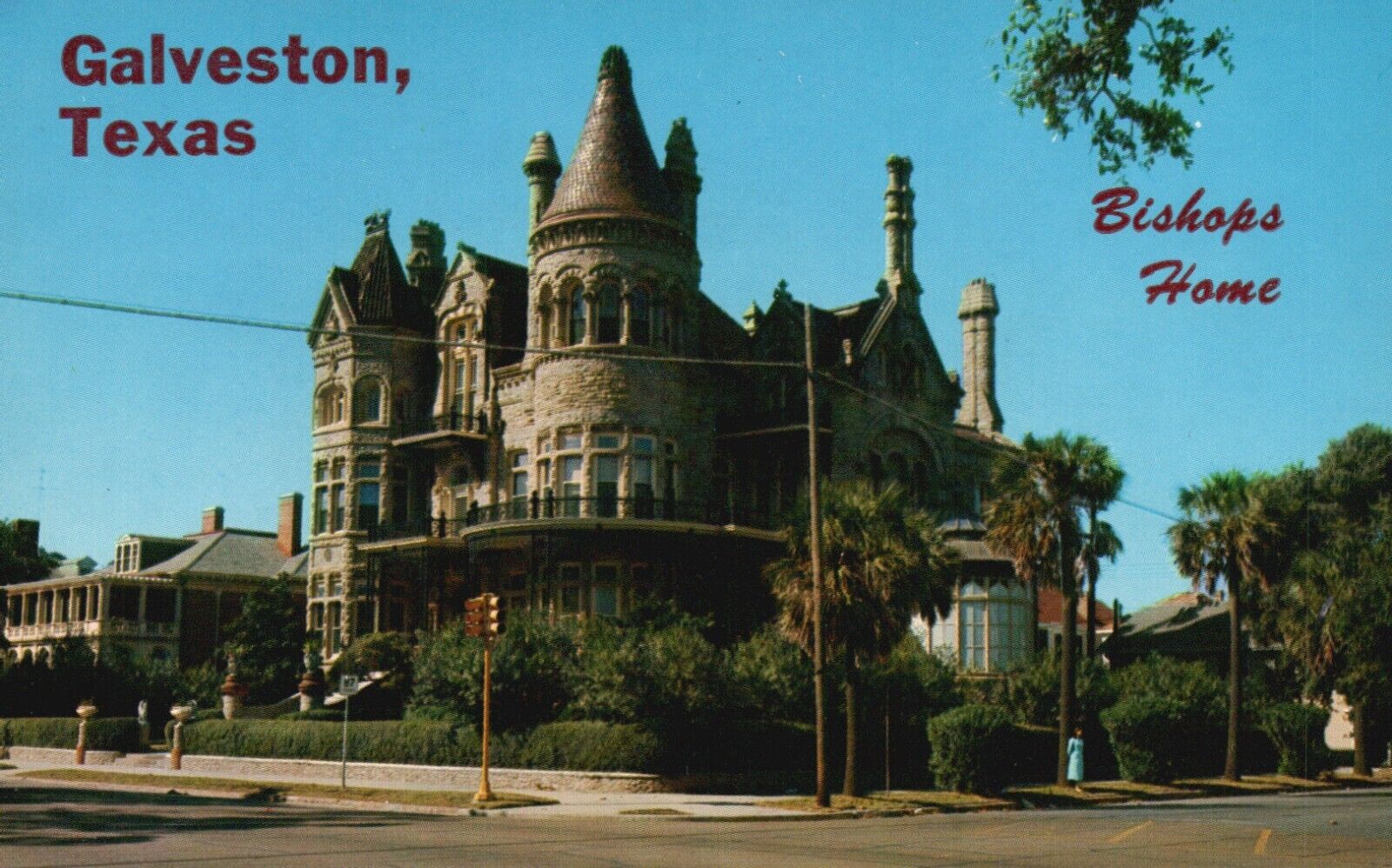 Postcard TX Galveston Texas Bishops Home Unposted Chrome Vintage PC K593