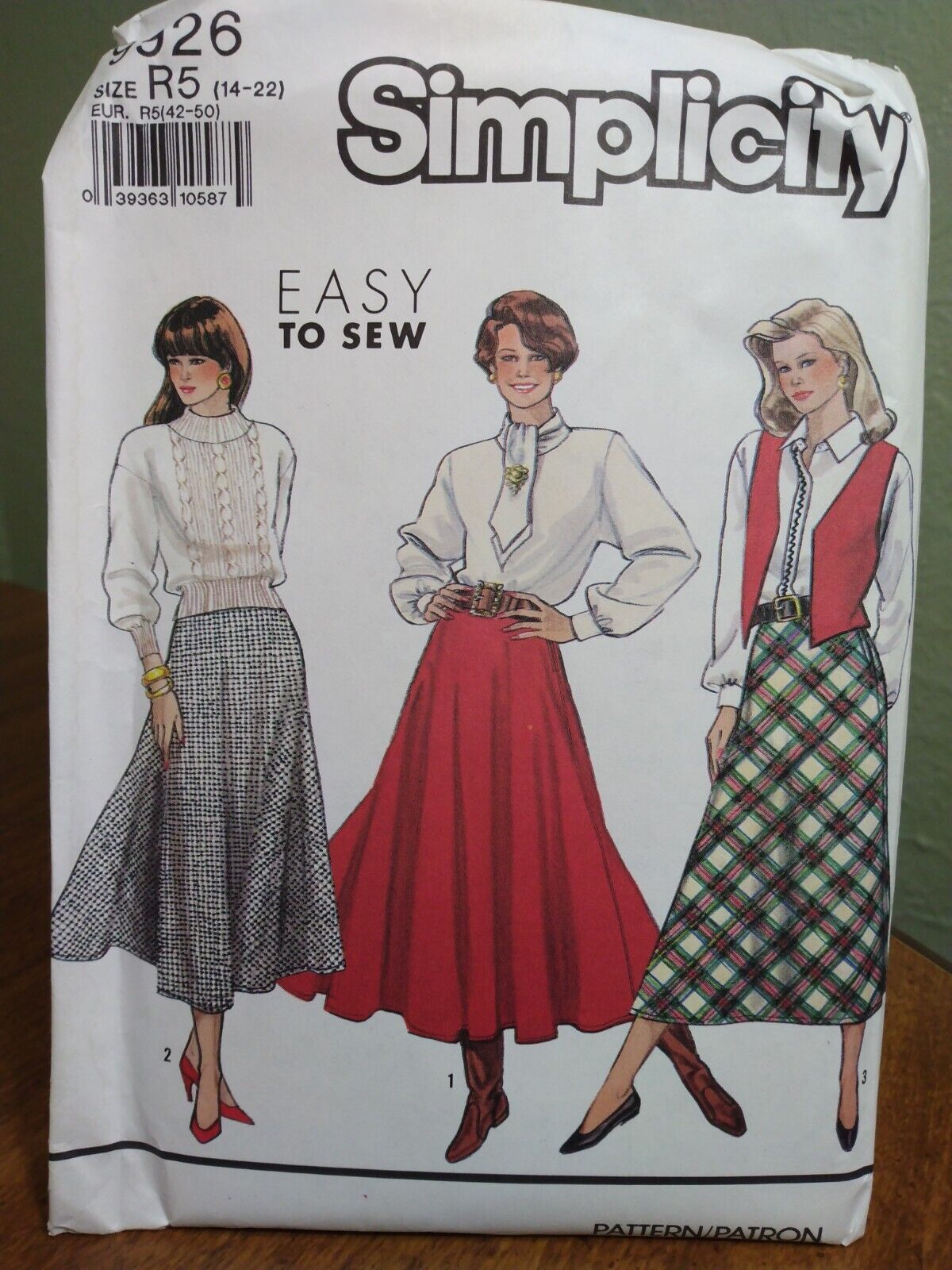 Simplicity Sewing Pattern 9926 Sz 14-22 Misses Skirts 3 Styles NOS Uncut
