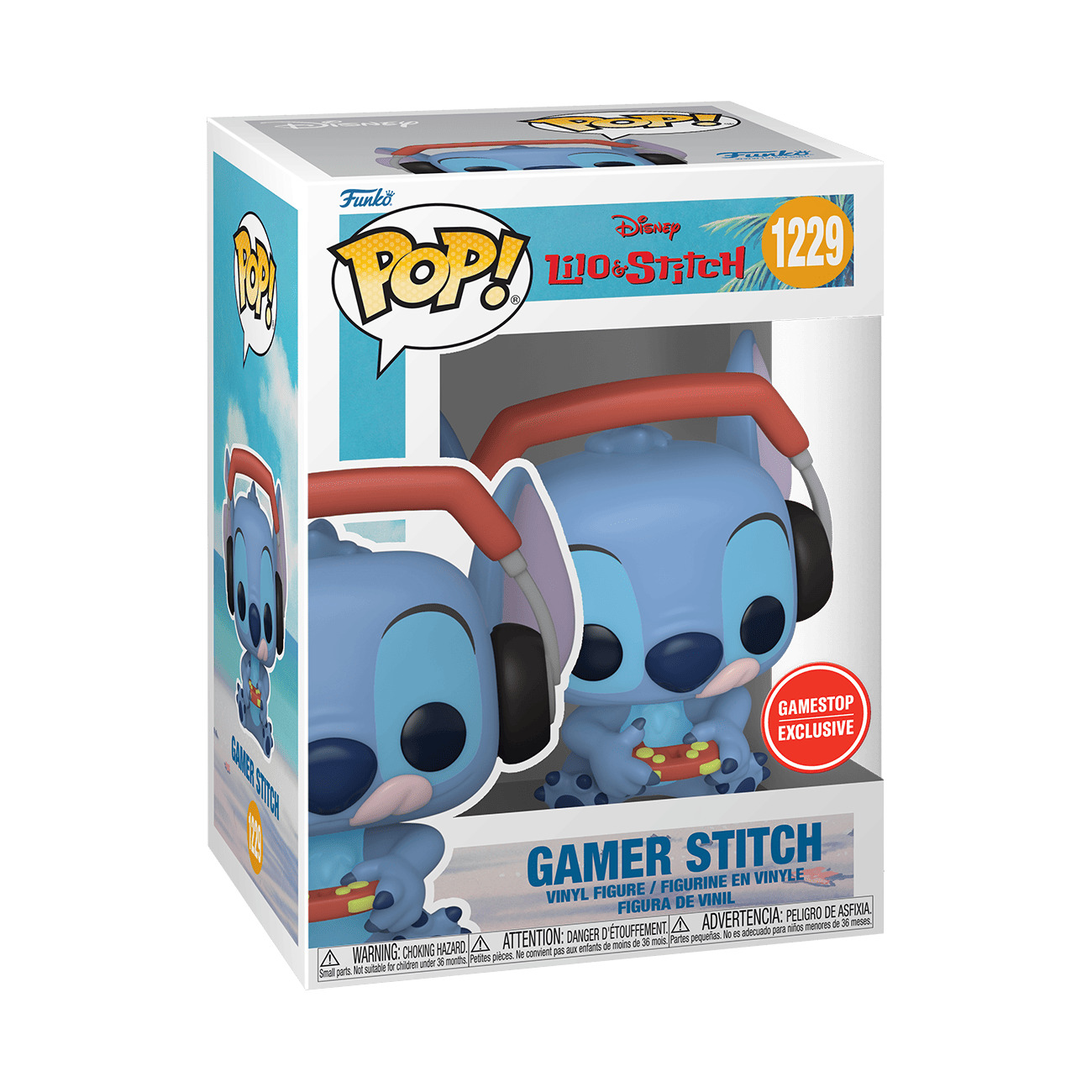 Gamer Stitch #1229 Funko POP Disney - Lilo & Stitch Gamestop Exclusive NEW MINT