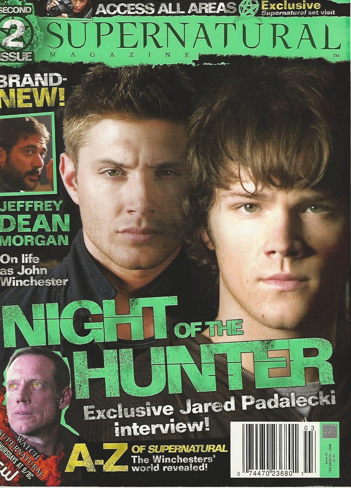 Supernatural TV Magazine #2 Feb/March 2008 Jensen Ackles Jared Padalecki