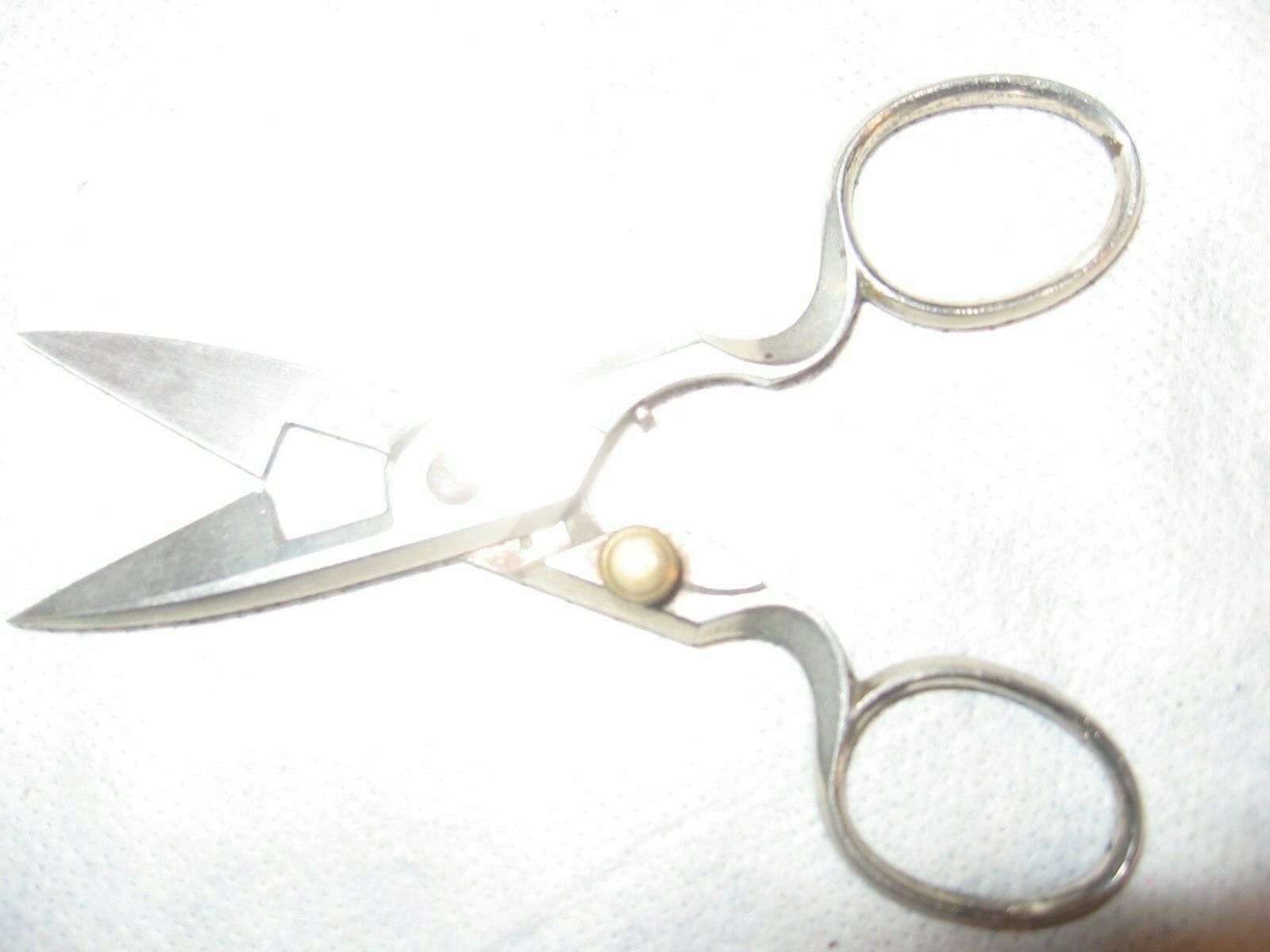 Vintage Antique Krusius Brothers Buttonhole Scissors with Screw