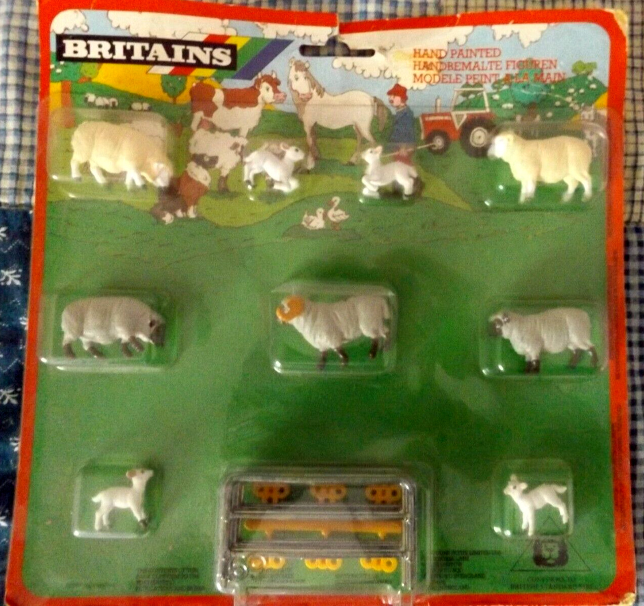 VINTAGE Britains 7169 Plastic Farm Animals On Card - New Old Stock