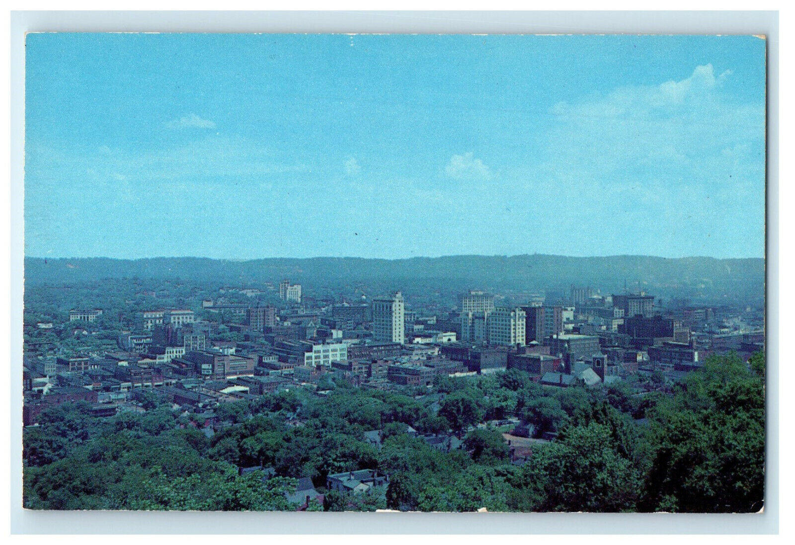 c1950s Skyline of Business Section from Cameron Hill, Chattanooga TN Postcard