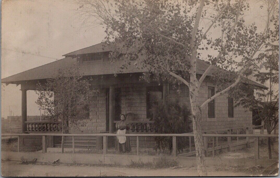 1910, Adobe Home, DOUGLAS, Arizona Real Photo Postcard
