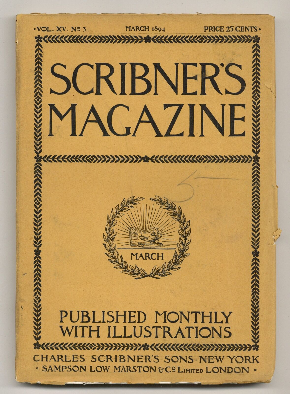 Scribner\'s Magazine Mar 1894 Vol. 15 #3 GD/VG 3.0