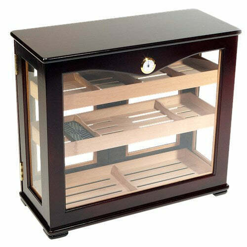 Humidor HUM-DIS6 Counter Top Display Mahogany 150 Cigars New , No Lock
