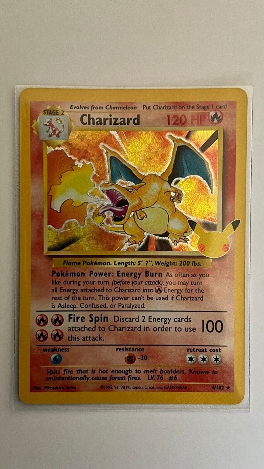 Pokémon TCG - Charizard Celebrations Mint Ungraded 4/102
