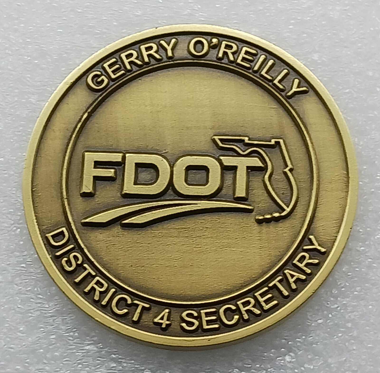 Florida Department Of Transportation FDOT District 4 Challenge Coin