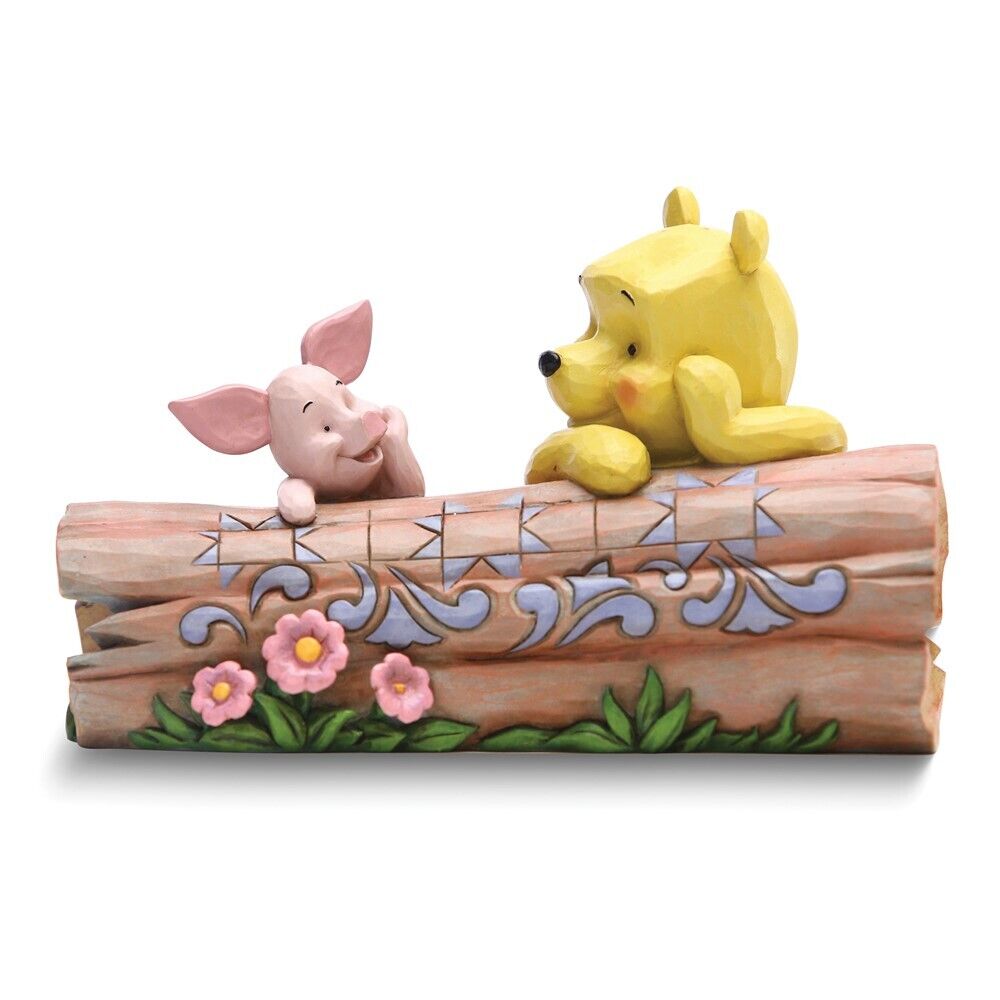 Disney Traditions Jim Shore TRUNCATED CONVERSATION Pooh & Piglet a Log Figurine