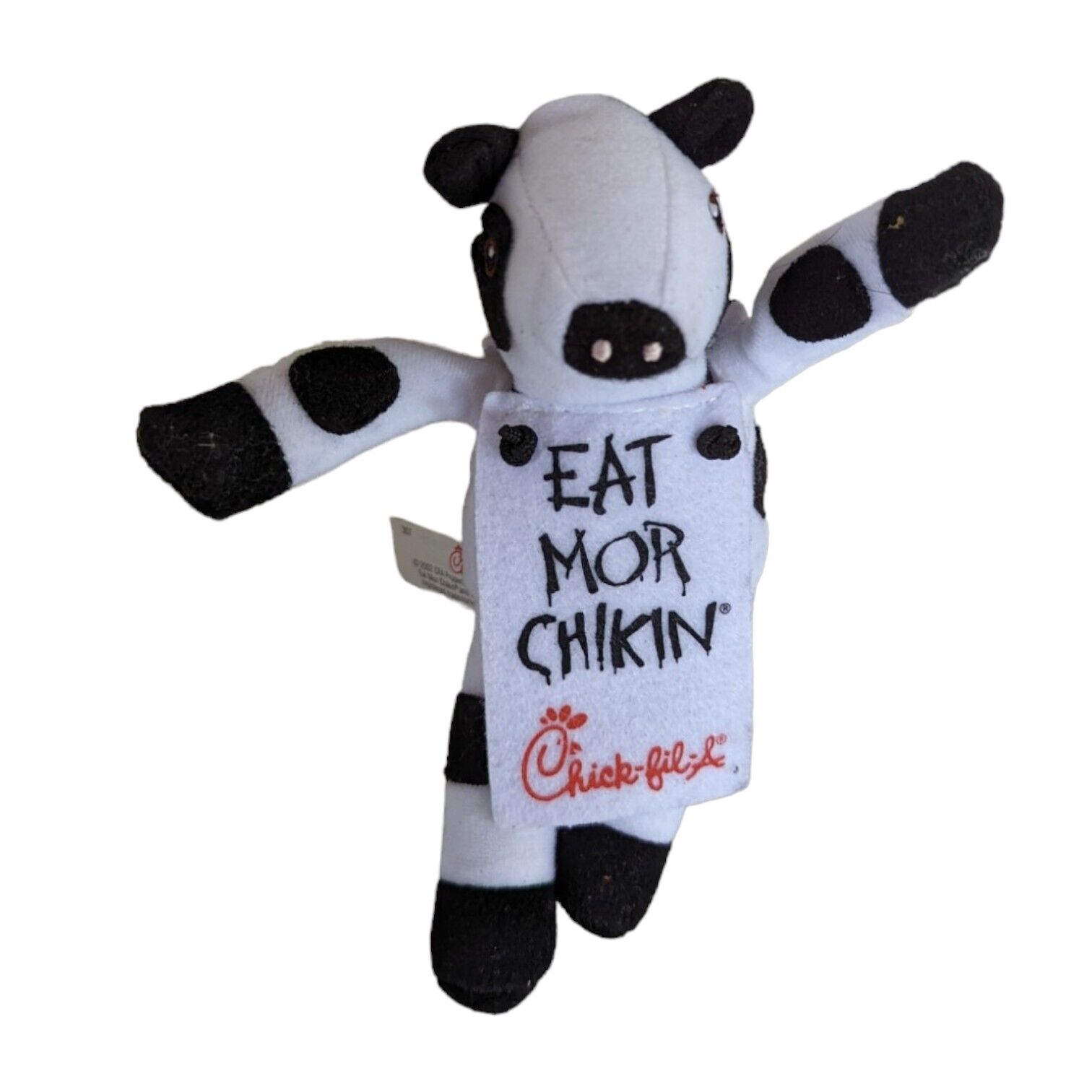Chick-Fil-A Eat More Chikin Cow Plush Stuffed Animal Toy Vintage 2002 6” Tall