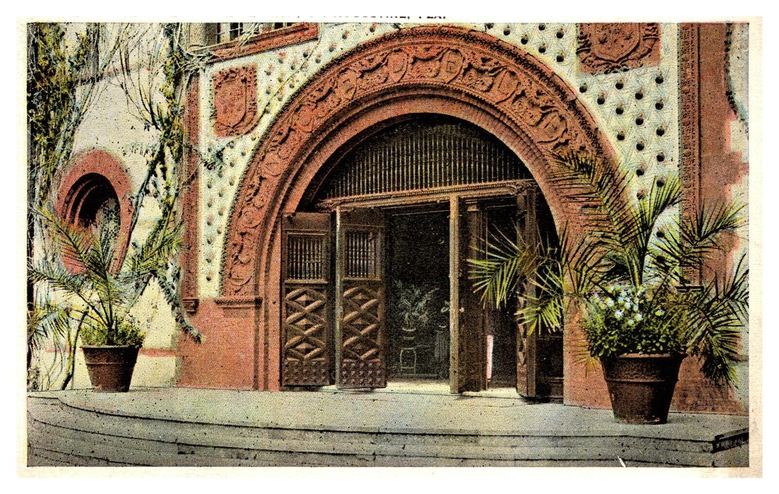 postcard Main Entrance Hotel Ponce De Leon St. Augustine Florida A0730