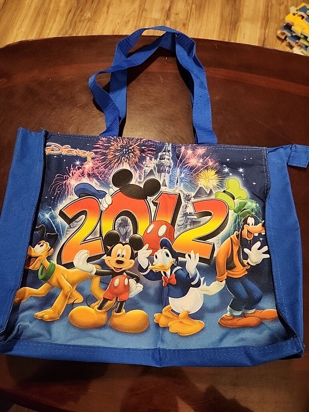 Disney Mickie And Friends Tote Bag 2012 Blue With Zipper