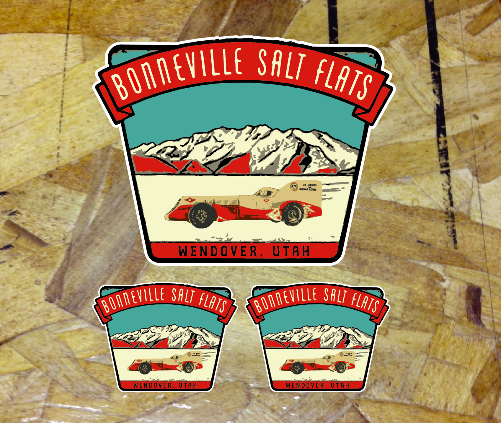 Bonneville Salt Flats UT Ut Vintage Style Decal Vinyl Sticker Land Speed 3 for 1