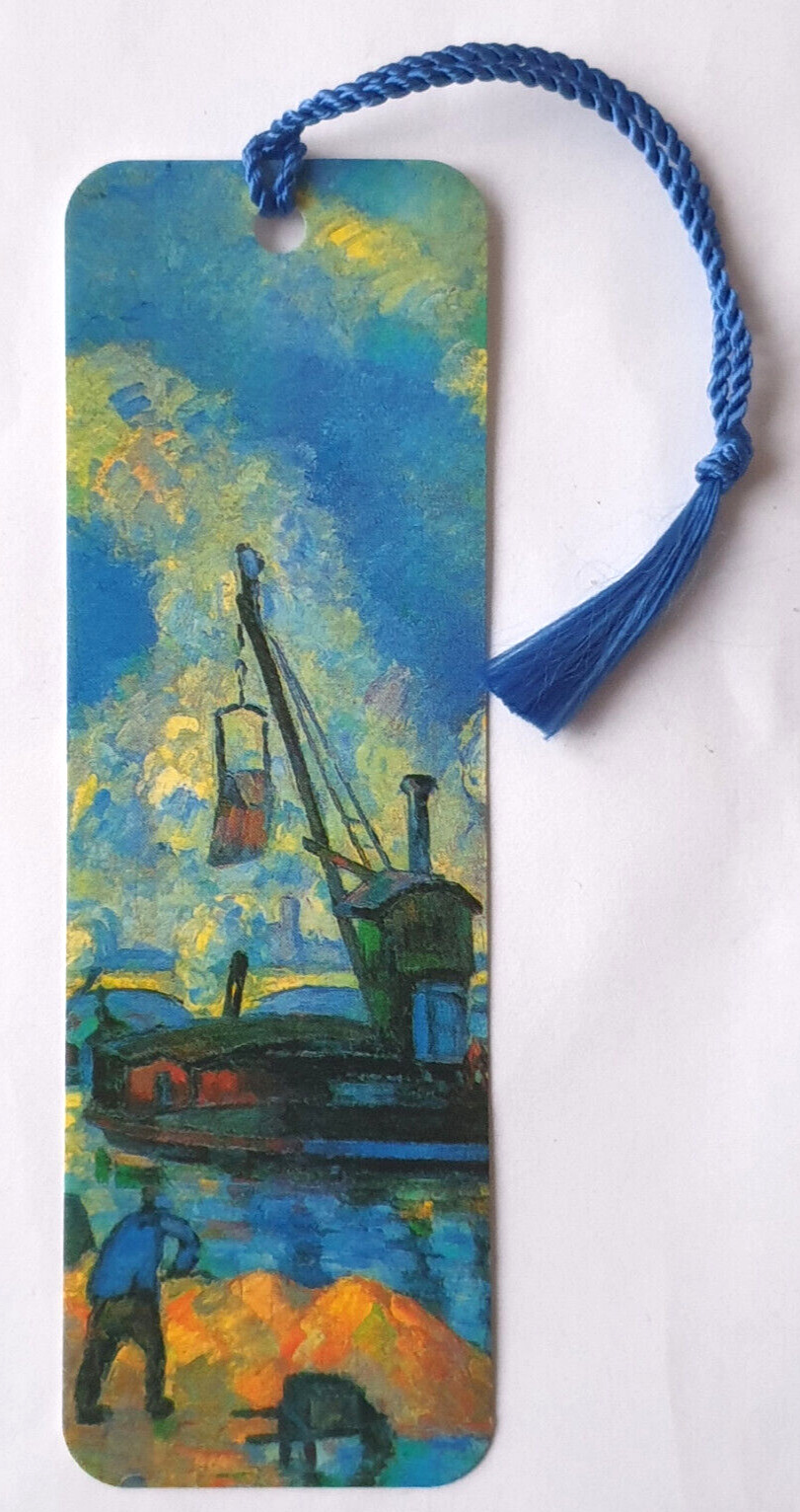 ART Bookmark Cezanne The Seine at Bercy Sea Painting Boats Gift x Her Him UNUSED