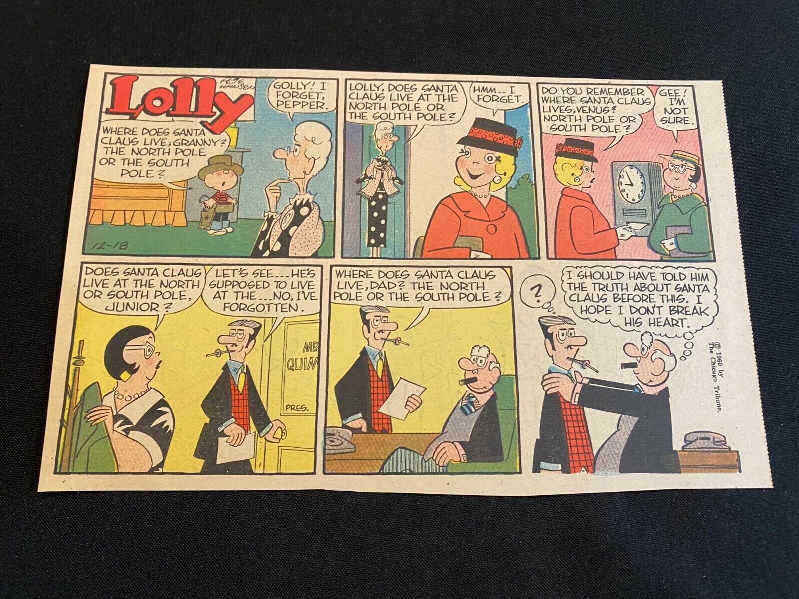 #TH06 LOLLY by Pete Hansen Sunday Tabloid Half Page Strip December 18, 1960