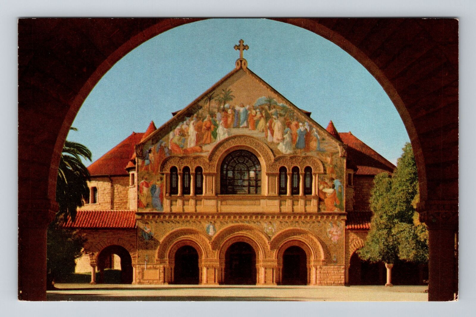 Stanford CA-California, Stanford Memorial Church, Campus Church Vintage Postcard