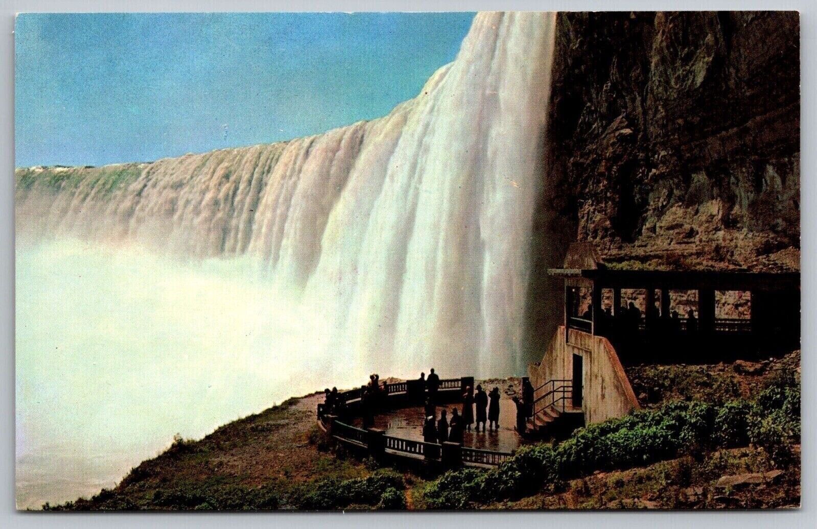 Niagara Falls Ontario Canada Horseshoe Falls Plaza Below Chrome Postcard
